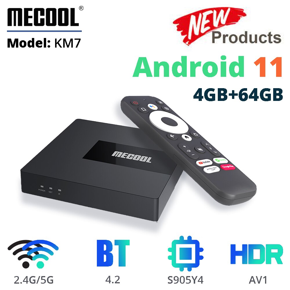 Mecool ȵ̵ 11 TV ڽ KM7 ATV   4GB 6..